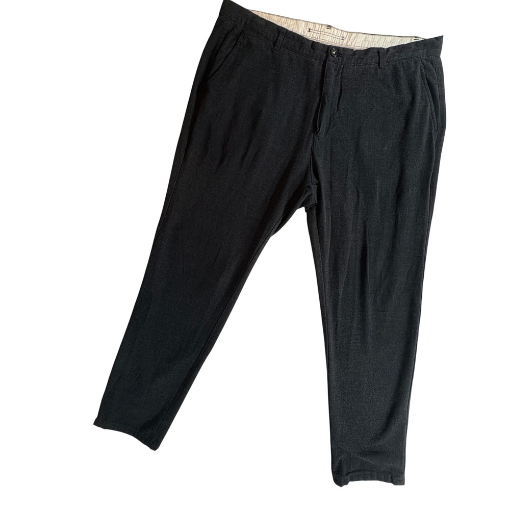 Zara Man Trousers Mens 38 Charcoal Grey Slim Tapered Dress Pants Business Casual